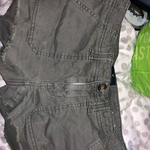 Olive green soft shorts